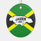 Jamaica eiland Jamaicaanse vlag Kerstornament Keramisch Ornament (Links)