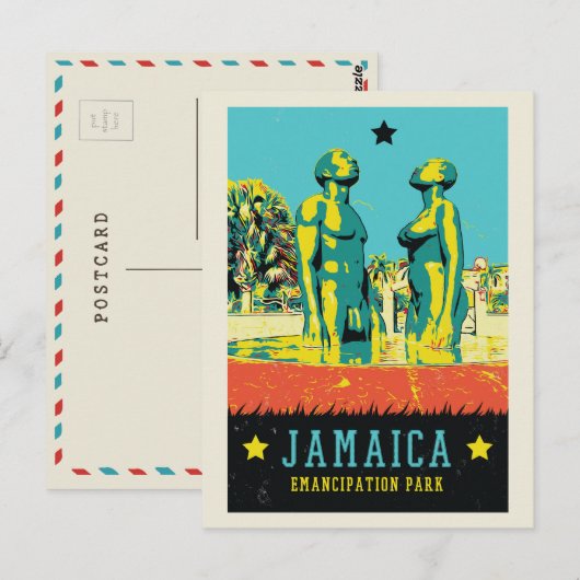 Jamaica, Emancipation Park, Caribische Briefkaart (Voorkant / Achterkant)