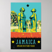 Jamaica, Emancipation Park, Caribische Briefkaart Poster (Voorkant)
