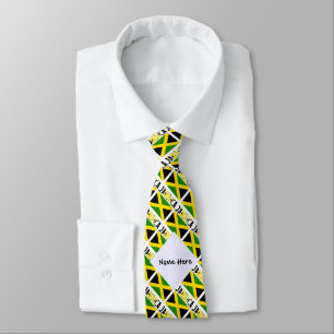Jamaica en de Jamaicaanse vlag getegeld met uw naa Stropdas