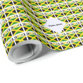 Jamaica en Jamaicaanse vlag gepersonaliseerd Cadeaupapier (Rol Hoek)