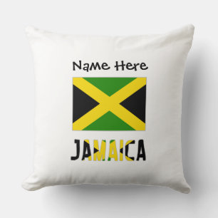 Jamaica en Jamaicaanse vlag Gepersonaliseerd Kussen