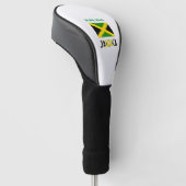 Jamaica en Jamaicaanse vlag Groene Personalisatie Golfheadcover (Schuin)