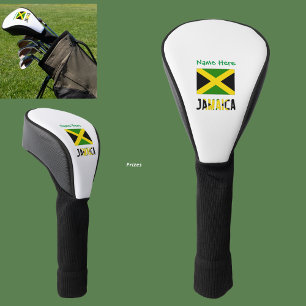 Jamaica en Jamaicaanse vlag groene personalisatie Golfheadcover