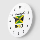 Jamaica en Jamaicaanse vlag met Jouw naam Grote Klok (Hoek)