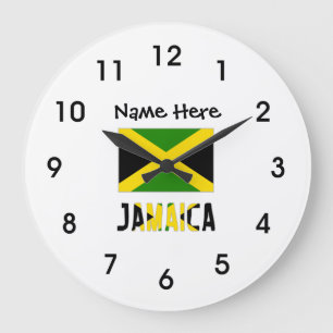 Jamaica en Jamaicaanse vlag met Jouw naam Grote Klok