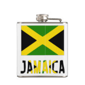 Jamaica en Jamaicaanse vlag met Jouw naam Heupfles (Achterkant)