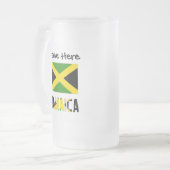 Jamaica en Jamaicaanse vlag met Jouw naam Matglas Bierpul (Voorkant links)