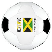 Jamaica en Jamaicaanse vlag met Jouw naam Soccer B Voetbal (Gedraaid)