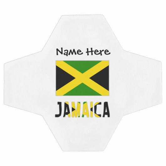 Jamaica en Jamaicaanse vlag met Jouw naam Soccer B Voetbal (Enkel)