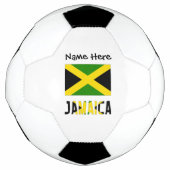 Jamaica en Jamaicaanse vlag met Jouw naam Soccer B Voetbal (Voorkant)