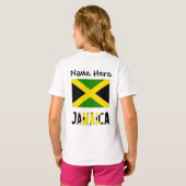Jamaica en Jamaicaanse vlag met Jouw naam T-shirt (Achterkant volledig)