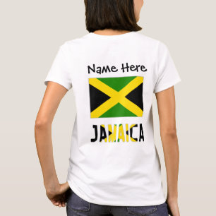 Jamaica en Jamaicaanse vlag met uw naam T-shirt