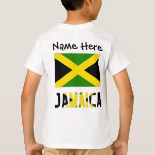 Jamaica en Jamaicaanse vlag met uw naam T-shirt