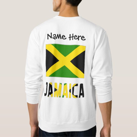 Jamaica en Jamaicaanse vlag op persoonlijke titel Trui (Achterkant)
