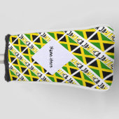 Jamaica en Jamaicaanse vlag verbonden met Jouw naa Golfheadcover (Voorkant)