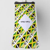 Jamaica en Jamaicaanse vlag verbonden met Jouw naa Golfheadcover (Draai 90)