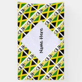 Jamaica en Jamaicaanse vlag verbonden met Jouw naa Spandoek (Verticaal)
