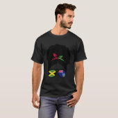 Jamaica En Montserrat Mix Afro Haar Jamaicaanse Mo T-shirt (Voorkant volledig)