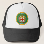 Jamaica Erfgoed Embleem Trucker Pet (Voorkant)