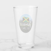 "Jamaica Est. 1962" Blue Mountains met vlag Glas (Achterkant)
