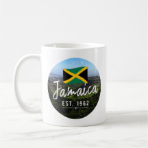 "Jamaica Est. 1962" Blue Mountains met vlag