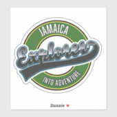 Jamaica Explorer in Adventure logo Sticker (Vel)