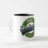 Jamaica Explorer in Adventure logo Tweekleurige Koffiemok (Voorkant links)