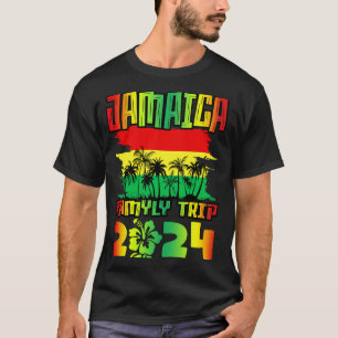 Jamaica Familiereis 2024 Jamaicaans Caribisch Stra T-shirt