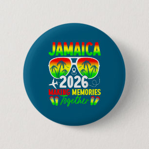 Jamaica Familiereünie 2026 Herinneringen Maken Vak Ronde Button 5,7 Cm