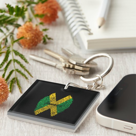Jamaica Finger print Sleutelhanger (Voorkant Rechts)