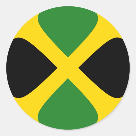 Jamaica Fisheye Vlag Sticker (Voorkant)