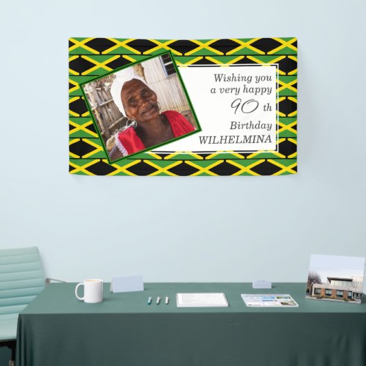 JAMAICA FLAG 90th Birthday Any Age Photo Spandoek (Beurs)