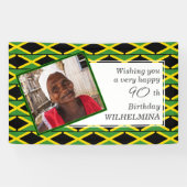 JAMAICA FLAG 90th Birthday Any Age Photo Spandoek (Horizontaal)