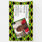 JAMAICA FLAG 90th Birthday Any Age Photo Spandoek (Verticaal)
