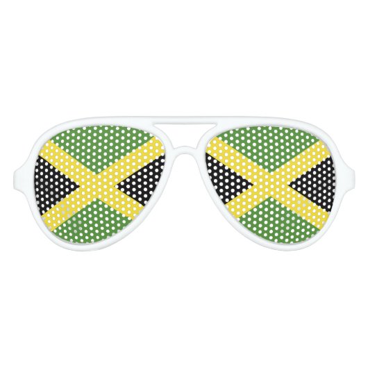 Jamaica Flag Aviator Zonnebril (Voorkant)
