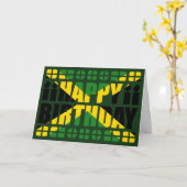 Jamaica Flag Birthday Card Kaart (Gele Bloem)