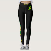 JAMAICA FLAG BLACK LEGGINGS HAVIC ACD (Voorkant)