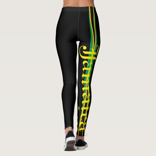 JAMAICA FLAG BLACK LEGGINGS HAVIC ACD (Achterkant)