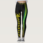 JAMAICA FLAG BLACK LEGGINGS HAVIC ACD (Voorkant)