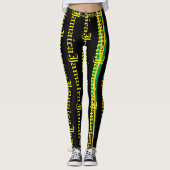JAMAICA FLAG BLACK LEGGINGS HAVIC ACD (Voorkant)