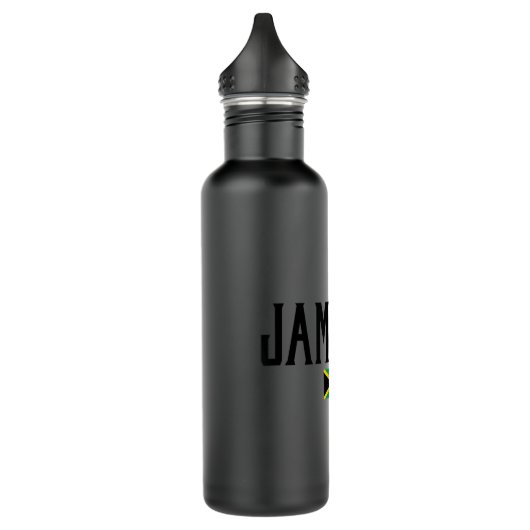 Jamaica Flag Black Text Waterfles (Links)