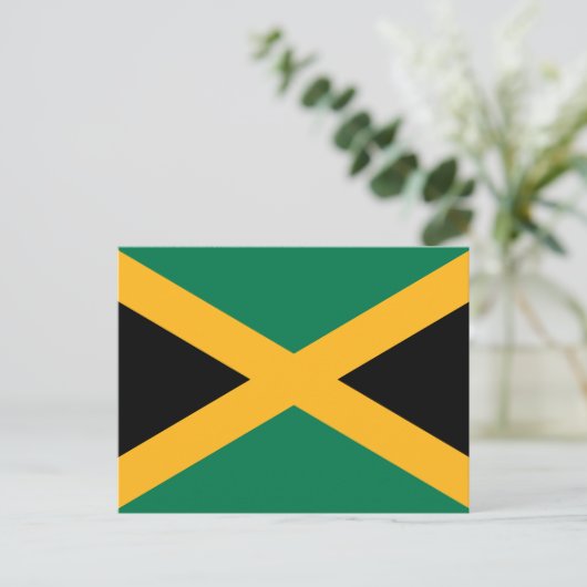 Jamaica Flag Briefkaart (Staand voorkant)
