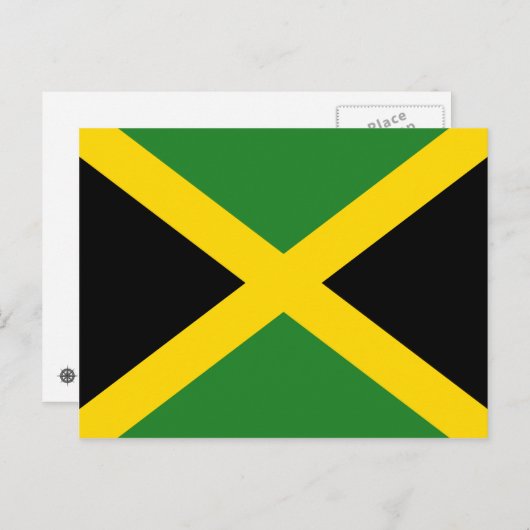 Jamaica Flag Briefkaart (Voorkant / Achterkant)