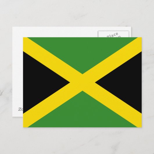 Jamaica Flag Briefkaart (Voorkant / Achterkant)