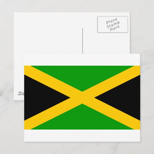 Jamaica Flag Briefkaart (Voorkant / Achterkant)