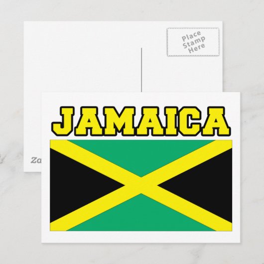 Jamaica Flag Briefkaart (Voorkant / Achterkant)