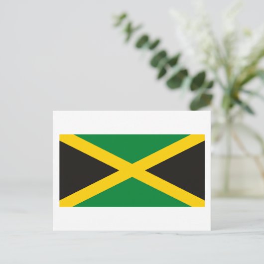 Jamaica Flag Briefkaart (Staand voorkant)