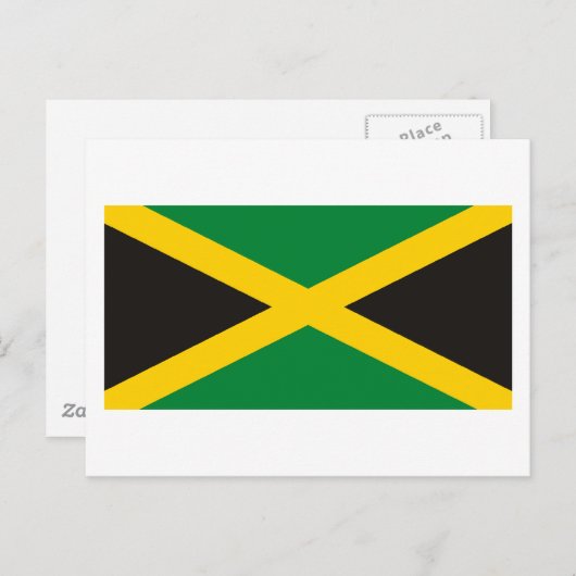 Jamaica Flag Briefkaart (Voorkant / Achterkant)