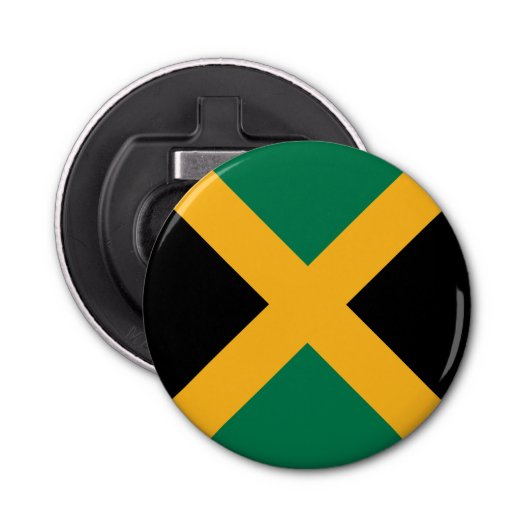 Jamaica Flag Button Flesopener (Voorkant)